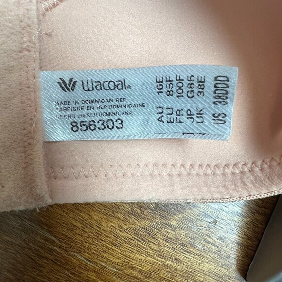 Wacoal Women's 38DDD Back Appeal Wirefree Contour Bra 856303 Padded Cream Peach - Picture 9 of 11